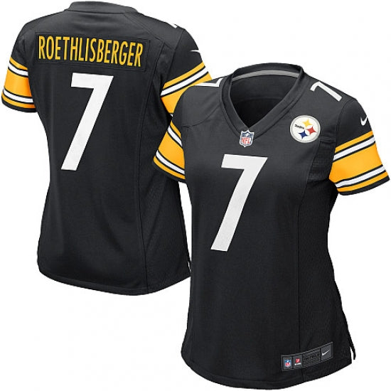 Women's Pittsburgh Steelers Ben Roethlisberger Game Jersey Black